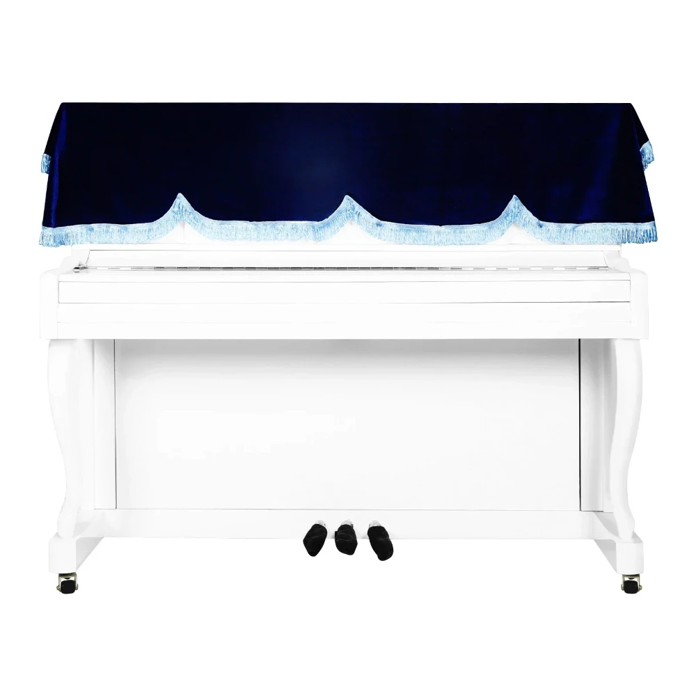 88 touches Piano couverture demi-capitre gland or velours Piano couleur unie housse de protection clavier Instrument accessoires et pièces