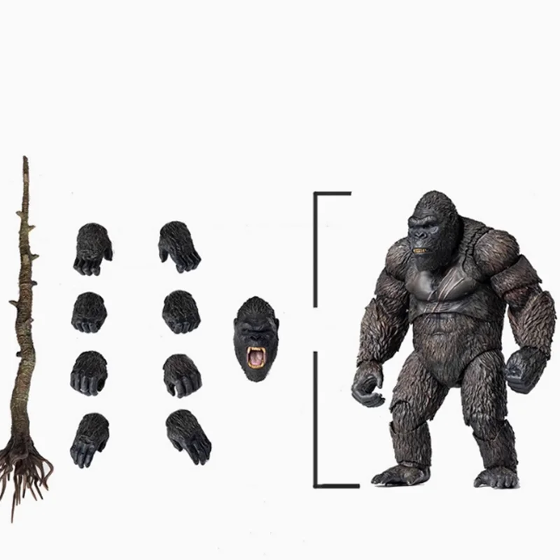 Original HIYA EXQUISITE BASIC Kong Skull Island King Kong binches Animation Action Figure Gift Model Collection Hobby