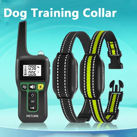 Dog Bark Collar With Remote,3300Ft Waterproof Shock Collar with Beep, Vibration,  Automatic Mode for Large Medium Small Dogs