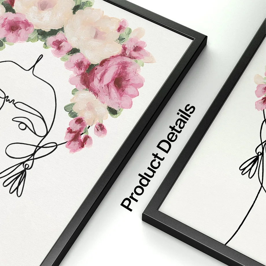 مجردة الرسم على لوحات القماش الجدارية اللوحة الوردي زهرة الآس قلوب المائية خط فتاة المشارك طباعة جدار جدارية صورة غرفة المعيشة ديكور #3