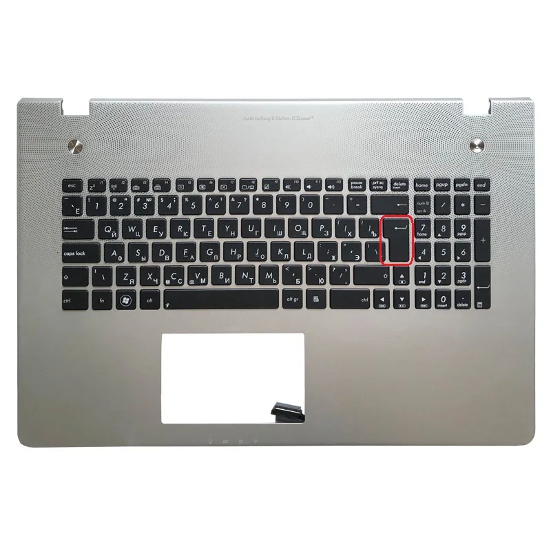 

New Russian Keyboard For Asus N76 N76VB N76VJ N76VM N76VZ RU Wth Palmrest Upper Cover Case