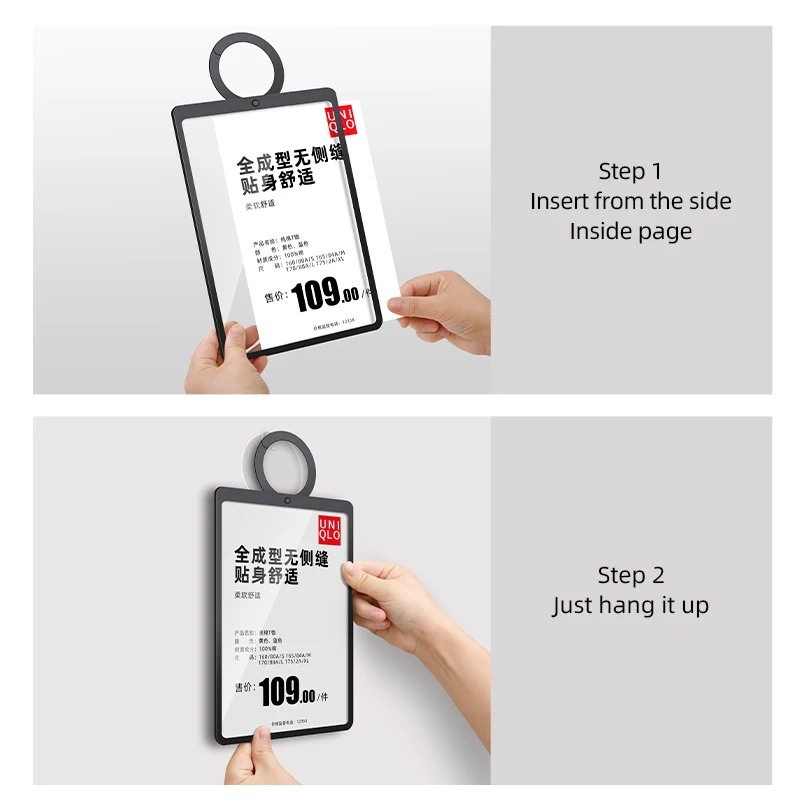 A5 148x210mm lit. hang up a plate Event Listing Advertising and promotional display boards Warehouse signage Hanging alert signs