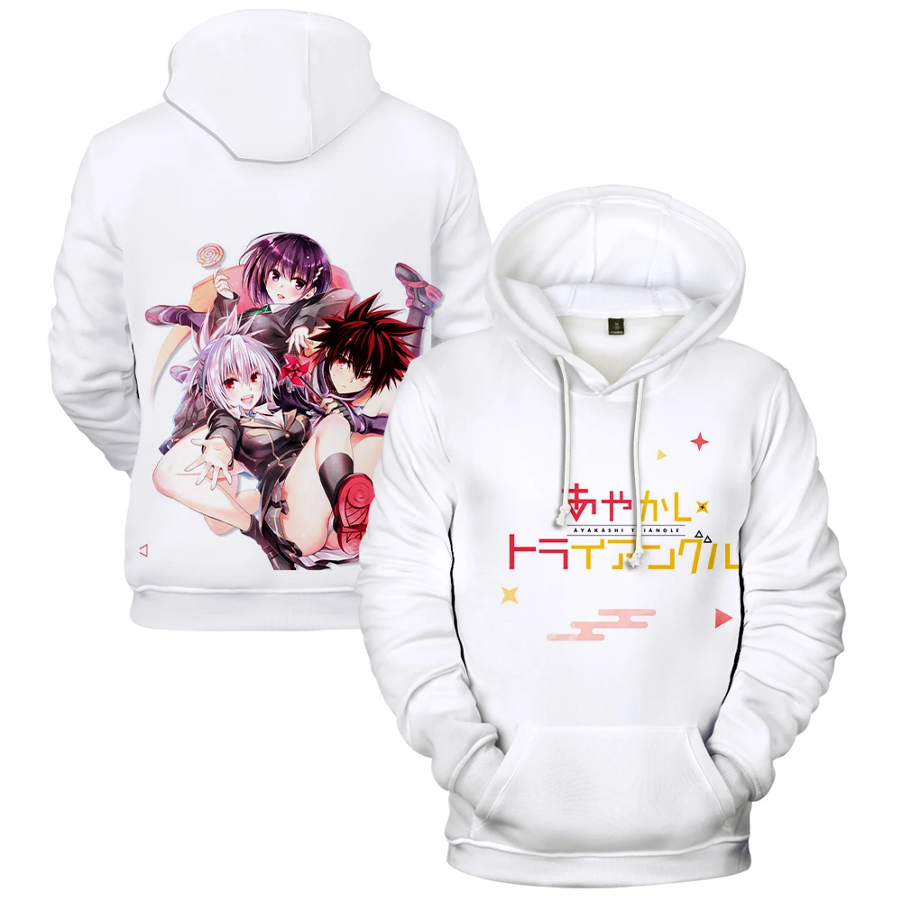 Trójkątna bluza Anime z kapturem Ayakashi nowa japońska Manga z długim rękawem męska bluza Harajuku Streetwear ubrania 3D