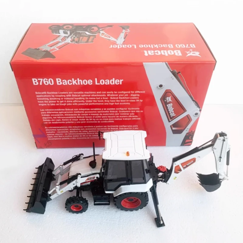 Odlewany model koparki Bobcat B760 w skali 1:25, wózek widłowy, model inżynieryjny ze stopu, kolekcja, pamiątka, prezent.