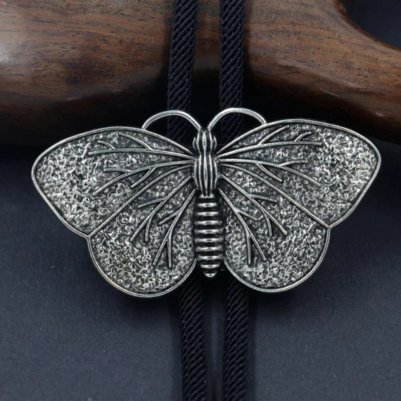 彫刻の編み靴型ボロタイングバタフライチャームカウボーイネクタイネックレスカントリースタイルボロタイカウボーイY166