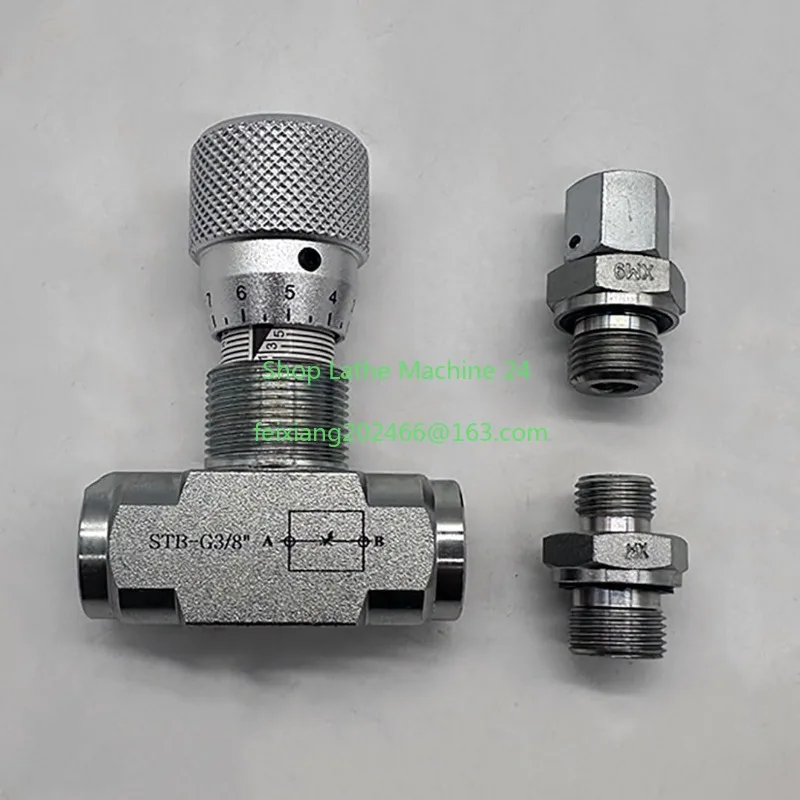

1Set Hydraulic Bidirectional Flow Control Restrictor Valve Two-way Throttle Control Valve STB-G3/8 with L08 Connector