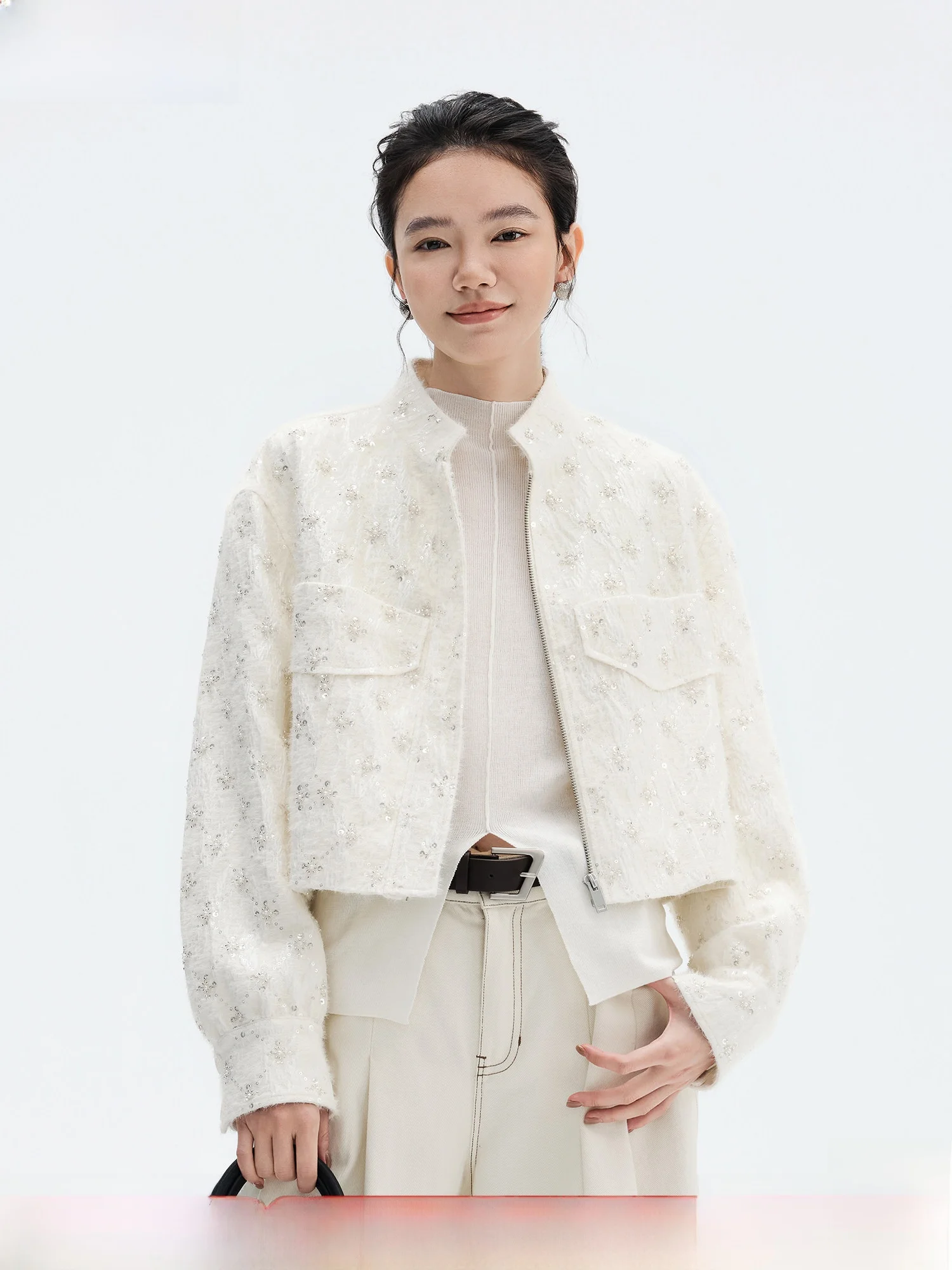 

Женский трикотажный топ Ele f High Ne из шелка, комфортный, весенняя новинка ZK. Бренд ULER Casual Chic Sle