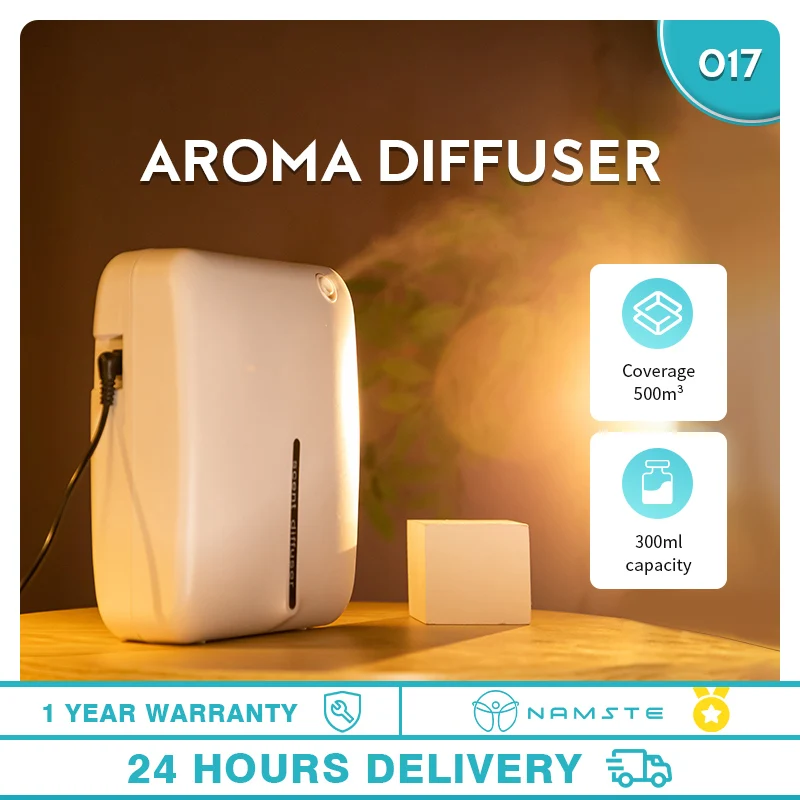 Namste 500m³ Fragrance Diffuser Electric Aromatic Oasis Perfumes Home Freshener Device Multi Segment Smart Timing 300ML Capacity