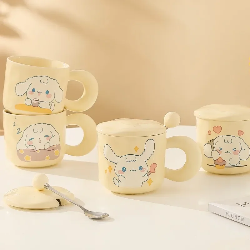 

Sanrio Kawaii Cinnamoroll простая керамическая кружка аниме мультфильм милые модные изысканные креативные чашки в стиле Ins