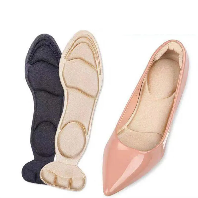 Women High Heel Insole Super Soft Pointed Tip Breathable Sponge Full Length Insole Prevent Heel Sagging Non Slip Full Size Pad