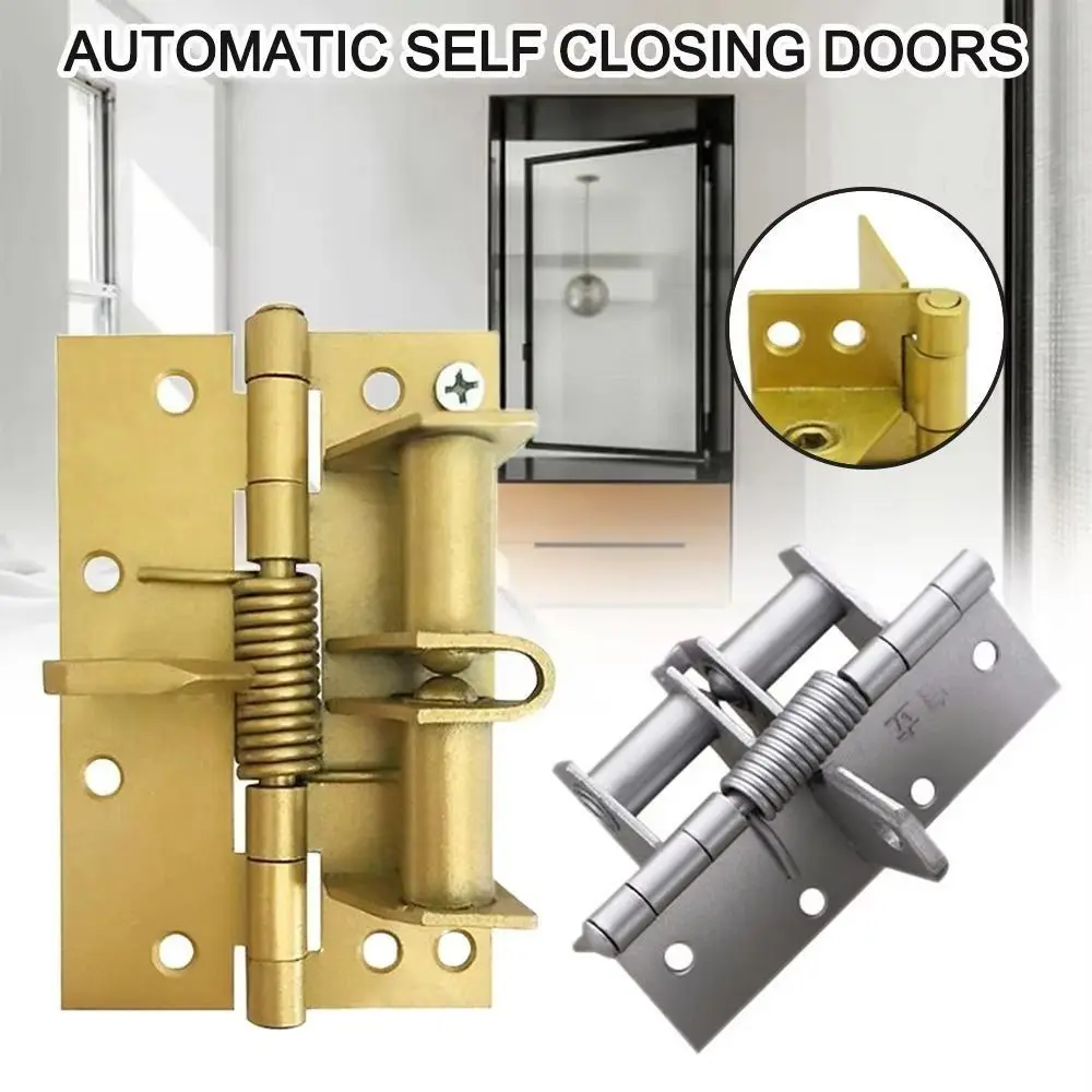 

90 Degree Door Closer Self-Closing Right Angle Automatic Closing Hinge Rebound Noise Reduction Invisible Door Spring Hinge