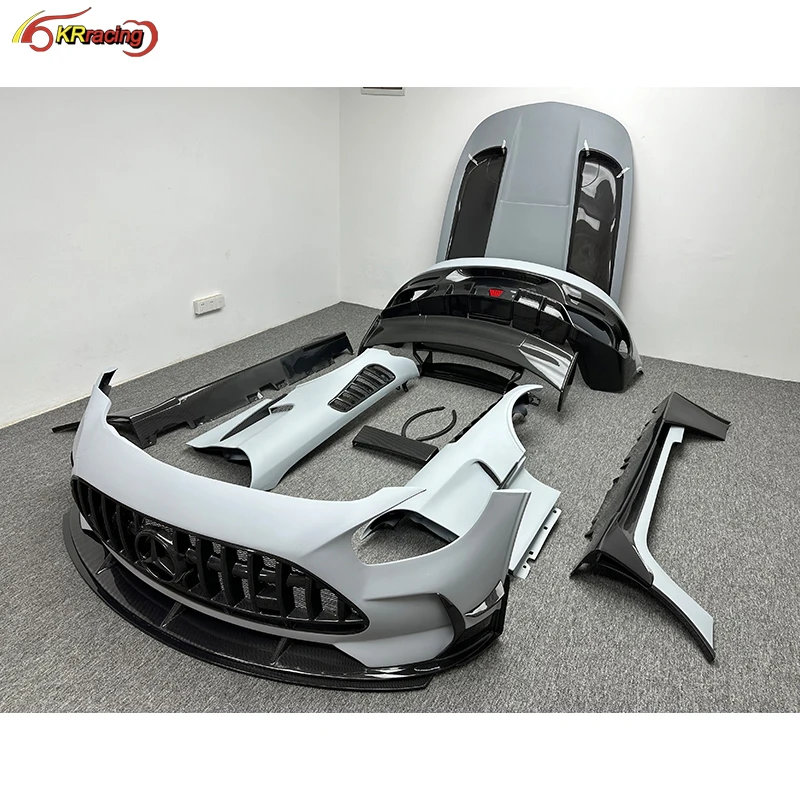 Upgrade Black Series Style Half Carbon Fiber Body Kit With Bumper,Hood ,Spoiler For Mercedes Benz AMG GT GTC GTS 2015-2018