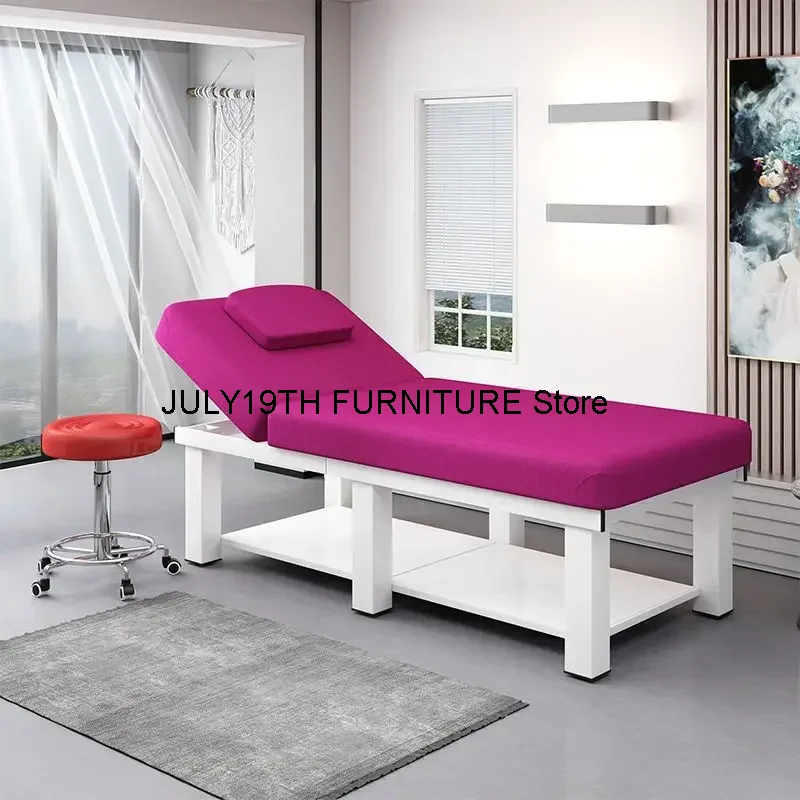 Pedicure Foldable Bed Mattresses Metal Portable Spa Tattoo Massage Chairs Full Body Camastro Plegable Salon Furniture MQ50MB