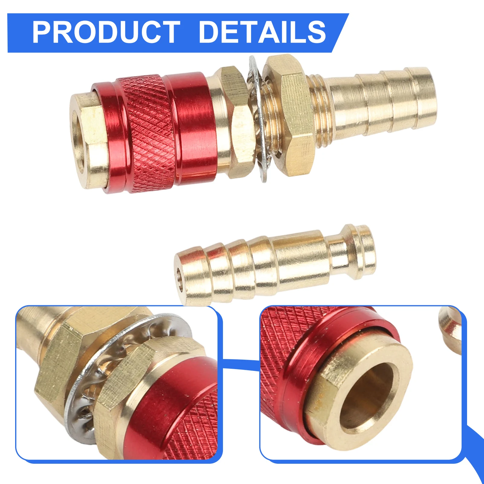 Sustainable Performance Reliable Gas & Water Connectors Made from Strong Brass Materials Sized at 10mm Inner Diameter