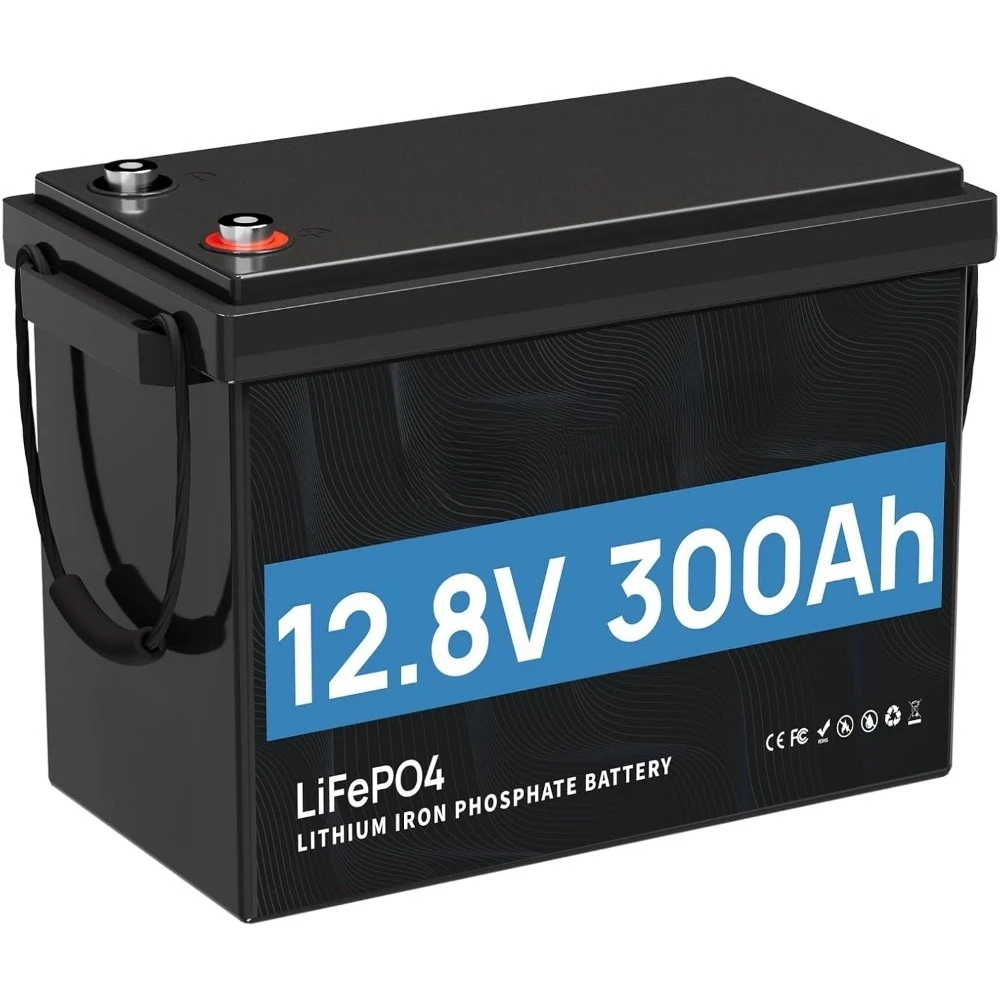 

12V 300Ah LiFePO4 Lithium Battery Mini Size, Build-In 200A BMS, Low Temperature Cut-Off, 10000+ Deep Cycles, 12V Lithium Battery