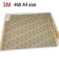 A4 size, 210x297mm, 0.13mm thick, Clear 3M 468 468MP 200MP Two sides Adhesive Tape, High Temperature Resist for 3D Prints