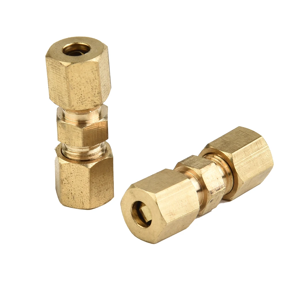 10Pcs Brake Lines Pipe Brass Connector For Brake Line Without Flaring 4.75mm 3/16\