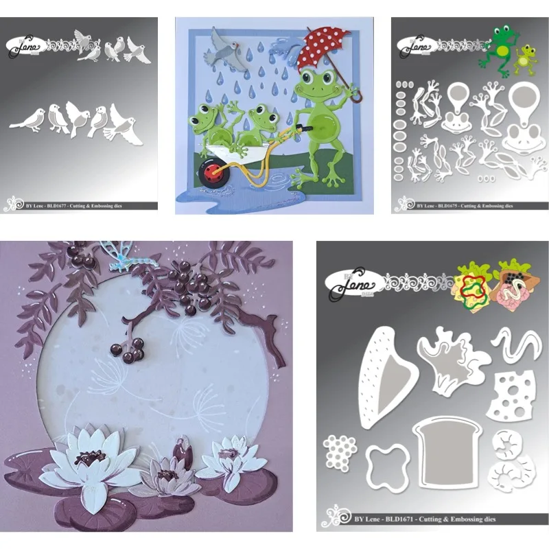 Matrices de découpe en métal « Les grenouilles évoluent de leurs têtardes », design « Très magique », Nouveauté 2026, pour DIY, scrapbooking, fabrication de papier et découpe artisanale