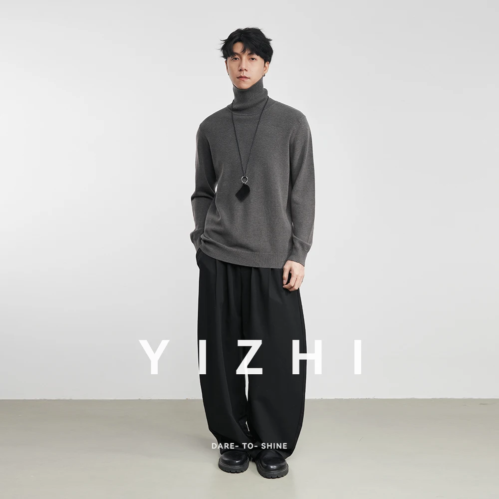 سترة دافئة من الصوف الألماني 10A مضادة للبكتيريا سترة ذات ياقة مدورة 2025 شتوية للرجال موضة فضفاضة متعددة الاستخدامات طبقات قاعدة طبقة بلوفر #6