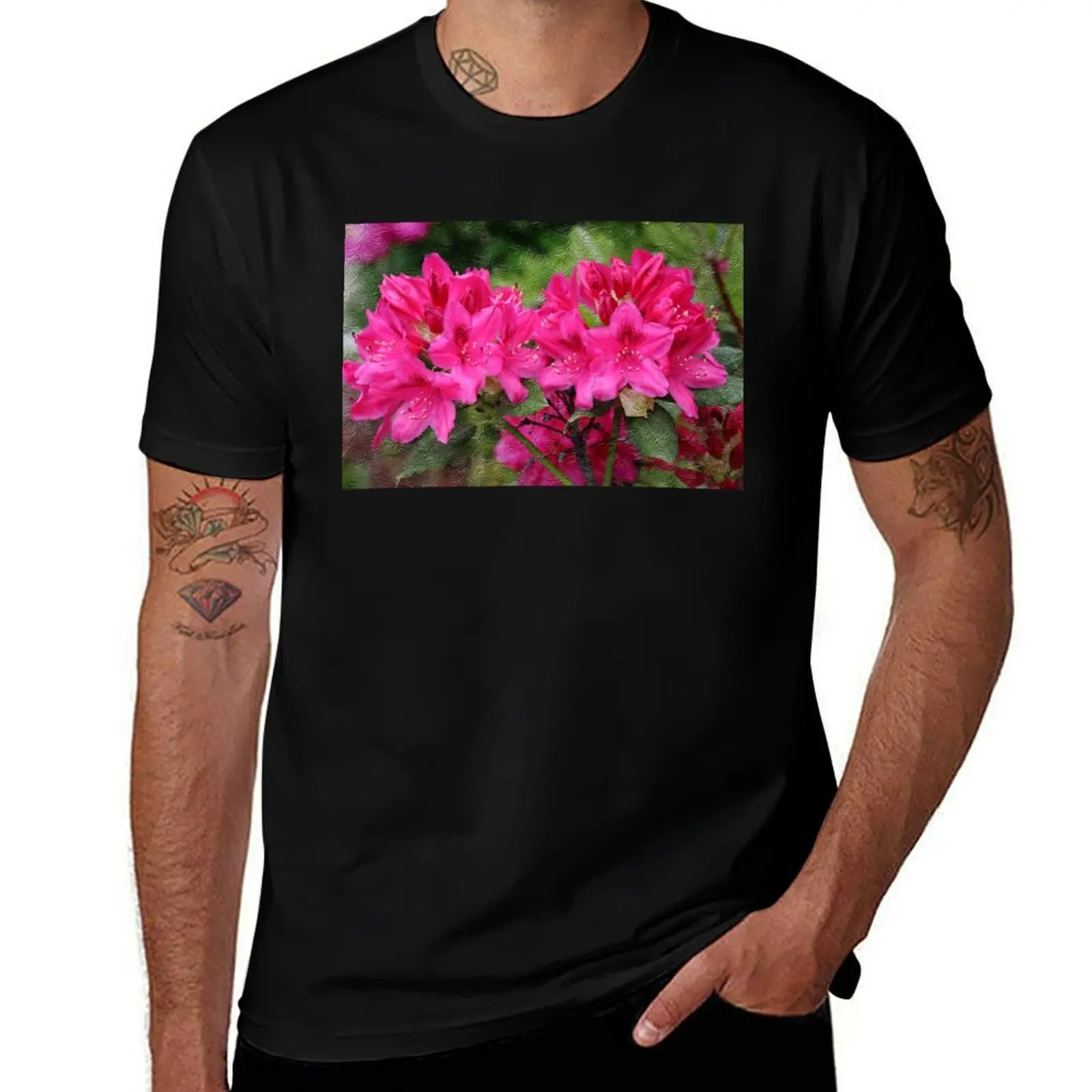 

Rhododendron Fushia Blooms T-Shirt korean fashion animal prinfor boys custom t shirt tee shirts for men