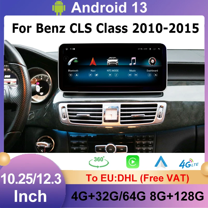 

Car Multimedia Screen Video Player GPS Navigation For Mercedes Benz CLS W218 X218 C218 Android 13 Wireless Carplay Auto Touch 4G