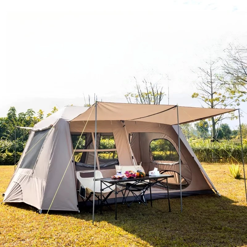 Roof 13 automatic tent 2 bedrooms and 1 living room canopy 2-in-1 outdoor camping overnight fully automatic  construction