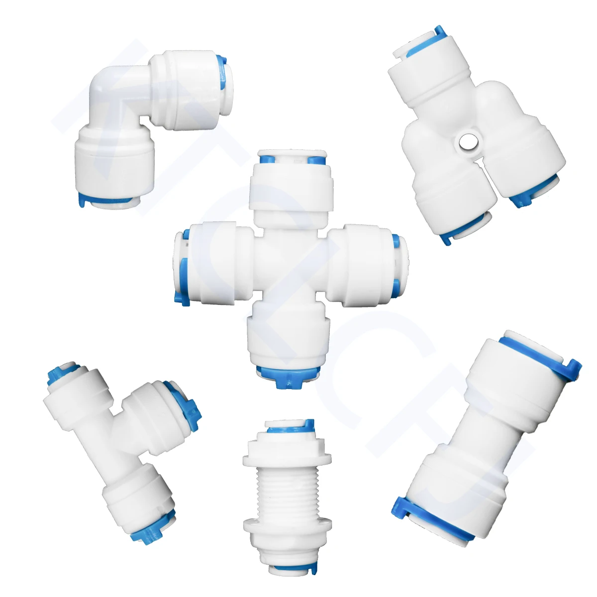 RO Water Hose Connection Straight Elbow Tee Cross 1/4\