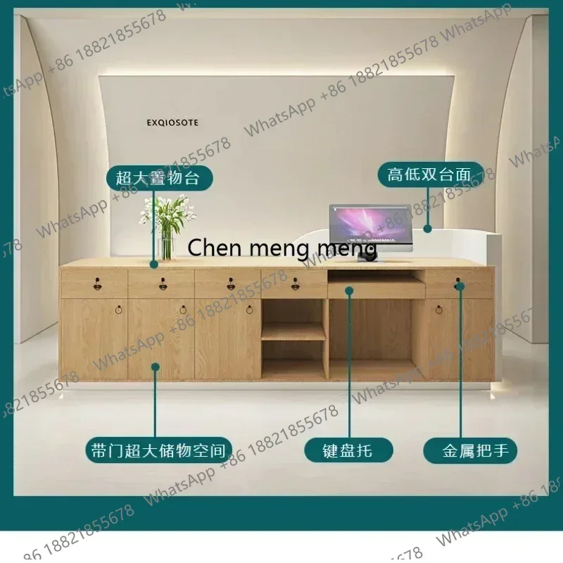 

Hot sales cash register counter Reception table reception desk beauty salon church pulpit business counter beauty salon receptio