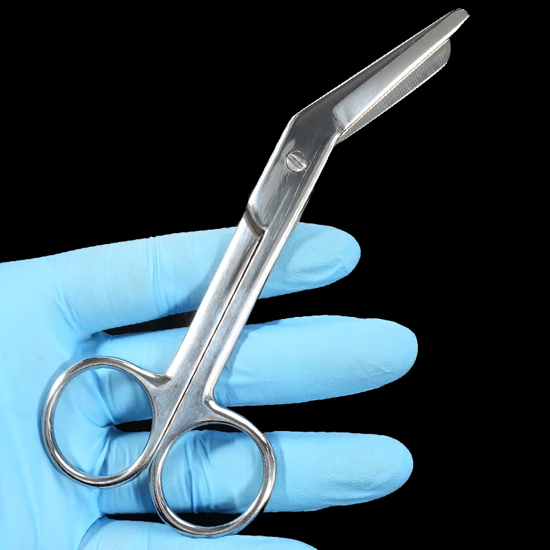 

1pc Stainless Steel Gauze Bandage Scissors Dressing Surgical Plaster Scissors Doctor Nurse Home Use Safe To Cut