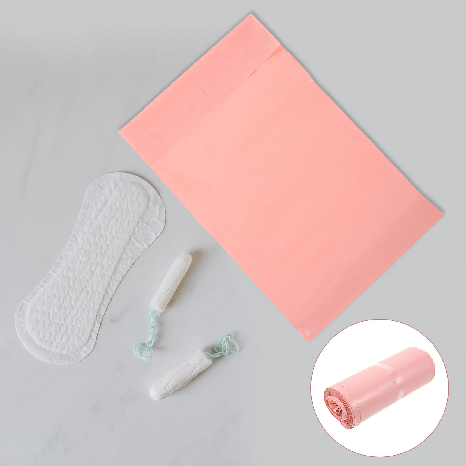 100 ชิ้นผ้าอนามัยกระเป๋าบรรจุภัณฑ์เสื้อผ้า Wrapper พลาสติกหนา Self-seal Courier Tampon Disposal กระเป๋า Miss
