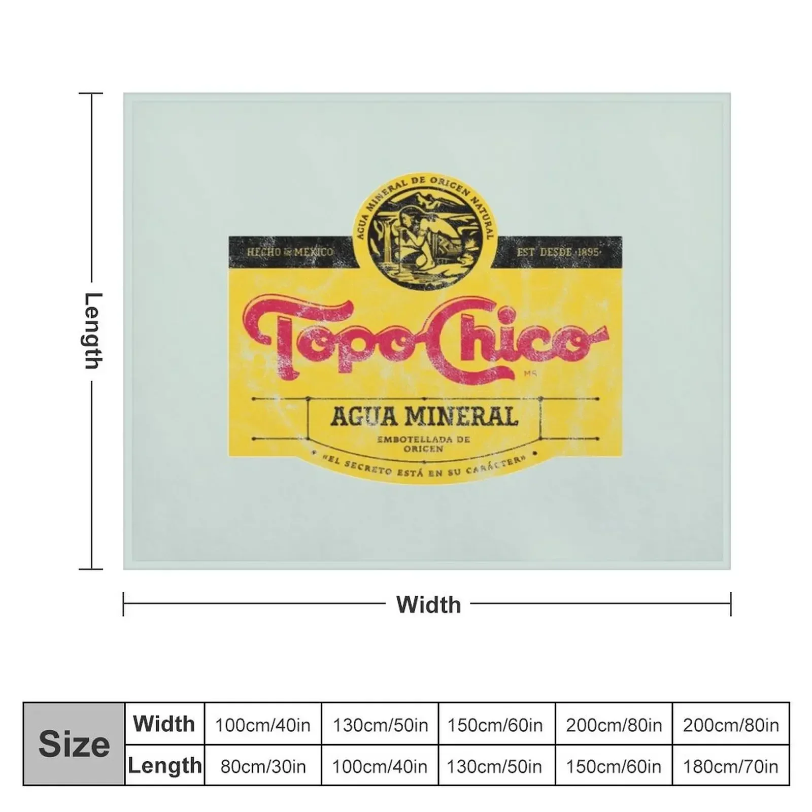 Topo Chico agua mineral worn and washed logo (sparkling mineral water) Throw Blanket Plaid on the sofa sofa bed Thins Blankets