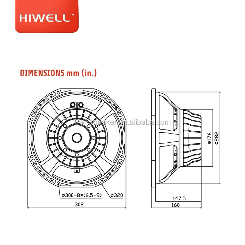 8 And 16ohm 12inch Neodymium High Power Speaker For Line Array And Full Range Application