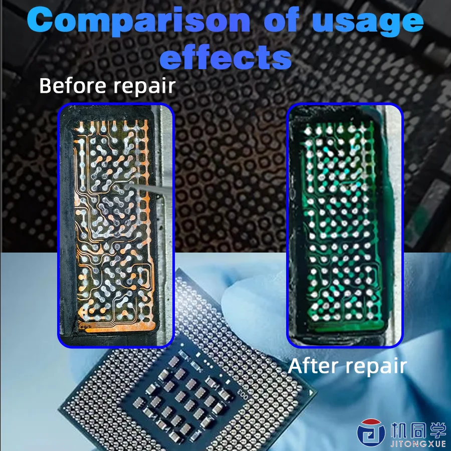 JITONGXUE Screen IC Pad Special Green Oil Mesh for iPhone11-15PM Screen IC Chip Stencil Green Oil Solder Mask Repair UV Curring