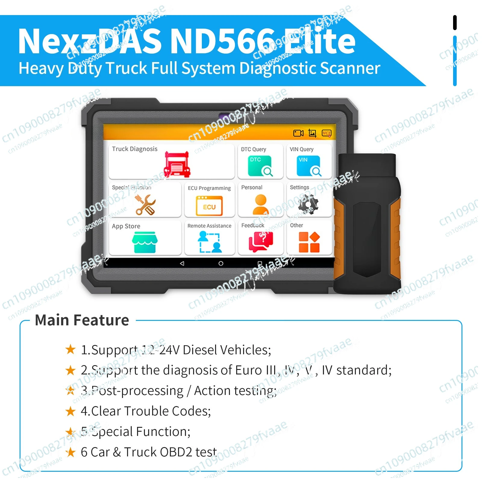 ND566 versão de computador X431 veículo diesel comercial instrumento de diagnóstico abrangente sistema de atualização gratuito