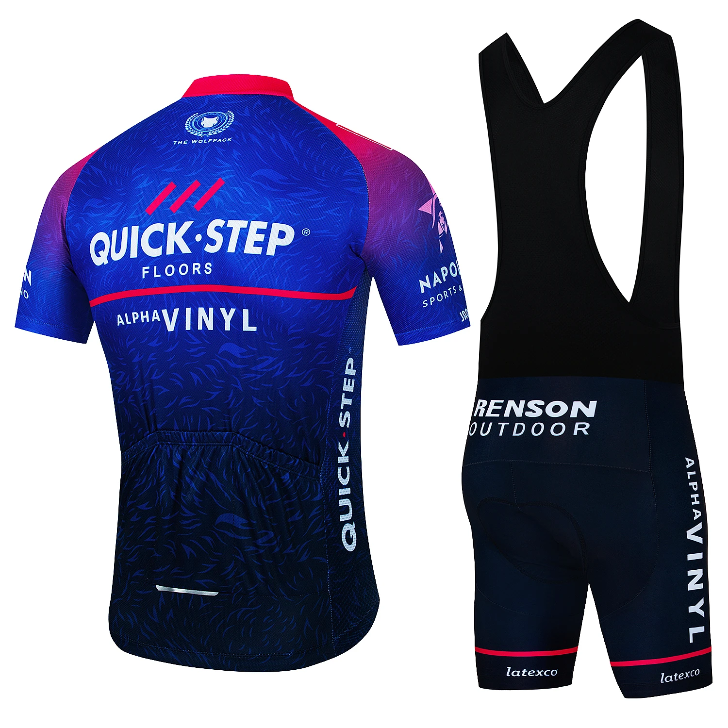 QUICK STEP Team Cycling jersey Sets Men\'s Cycling Clothing Summer Short Sleeve MTB Bike Suit Pro Bicycle Clothes Ropa Ciclismo