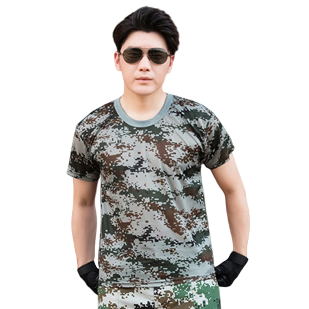 Camicia mimetica uomo e donna magliette da allenamento resistenti all'usura vendita di liquidazione Costume da campeggio Drop shipping all'ingrosso