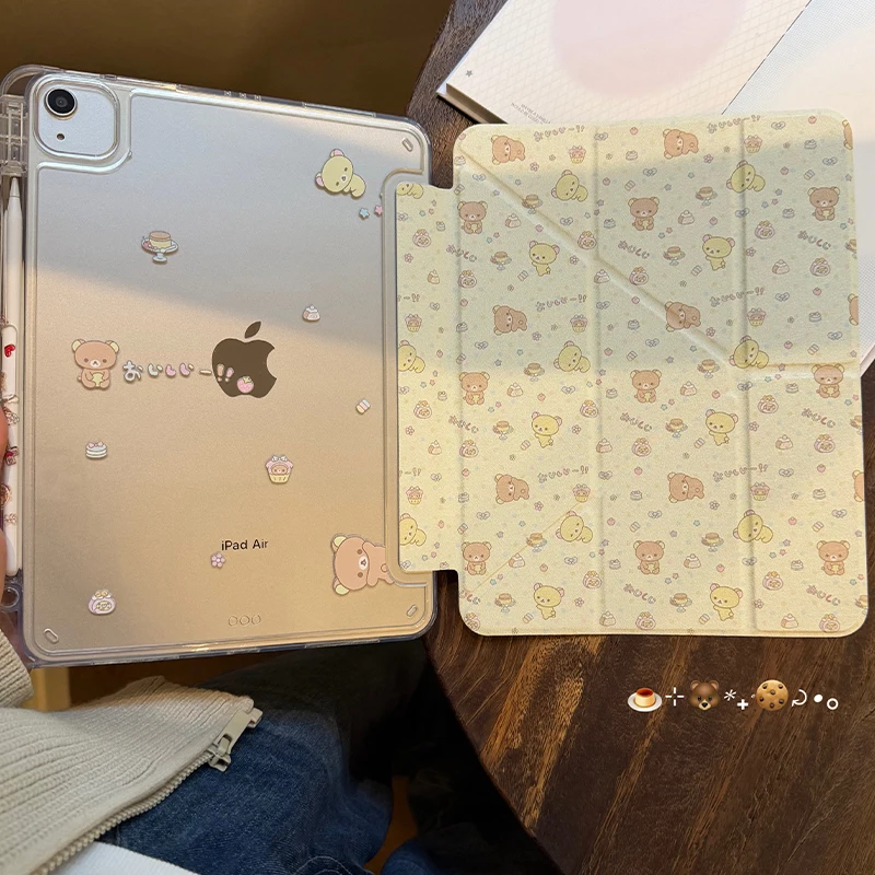 

Full Screen Cute Bear For iPad Pro 11 M2 M3 M4 M5 A16 2025 Air4 5 6 7 12.9/13/9.7/10.2/10.5/9.7in 5th 6th 7/8/9 10th 11th Cover
