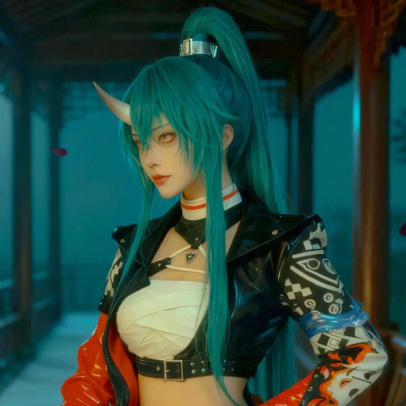 

Игра Arknights Hoshiguma, парик для косплея, 90 см, зеленые длинные волосы, синтетический парик + шапочка для парика, вечерние парик для Хэллоуина