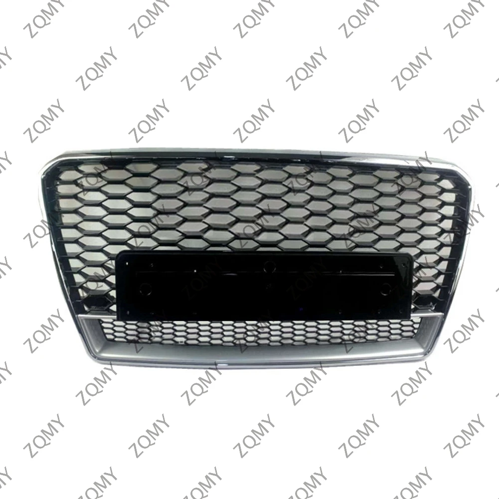 

With/Logo For Audi A7/A7L/S7 2009-2013 2014 2015 Car Front Bumper Grille Centre Panel Styling Upper Grill (Modify RS7 style)