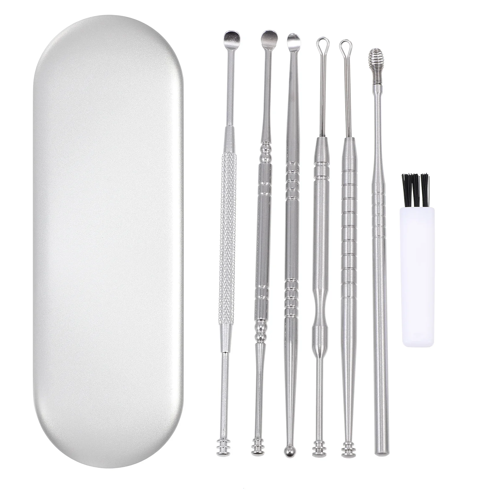 

1 комплект, 1 комплект, профессиональные щипцы для ушной серы, портативная щипцы для ушей, совок из нержавеющей стали, набор инструментов для чистки ушей, совки для удаления ушной серы