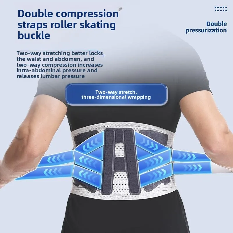 

Подвойной компрессионный пояс для поддержки спины с термопресом для облегчения грыжи поясничного диска, сверхмощный тяжелоатлетический пояс и фитнес-пояс
