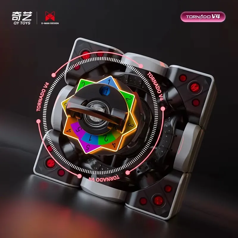 QiYi XMD تورنادو سلسلة V3/V4 M 3x3x3 الرائد/الرائد ماجليف الأشعة فوق البنفسجية المكعب السحري المهنية سرعة لغز لعبة الأطفال Cubo Magico