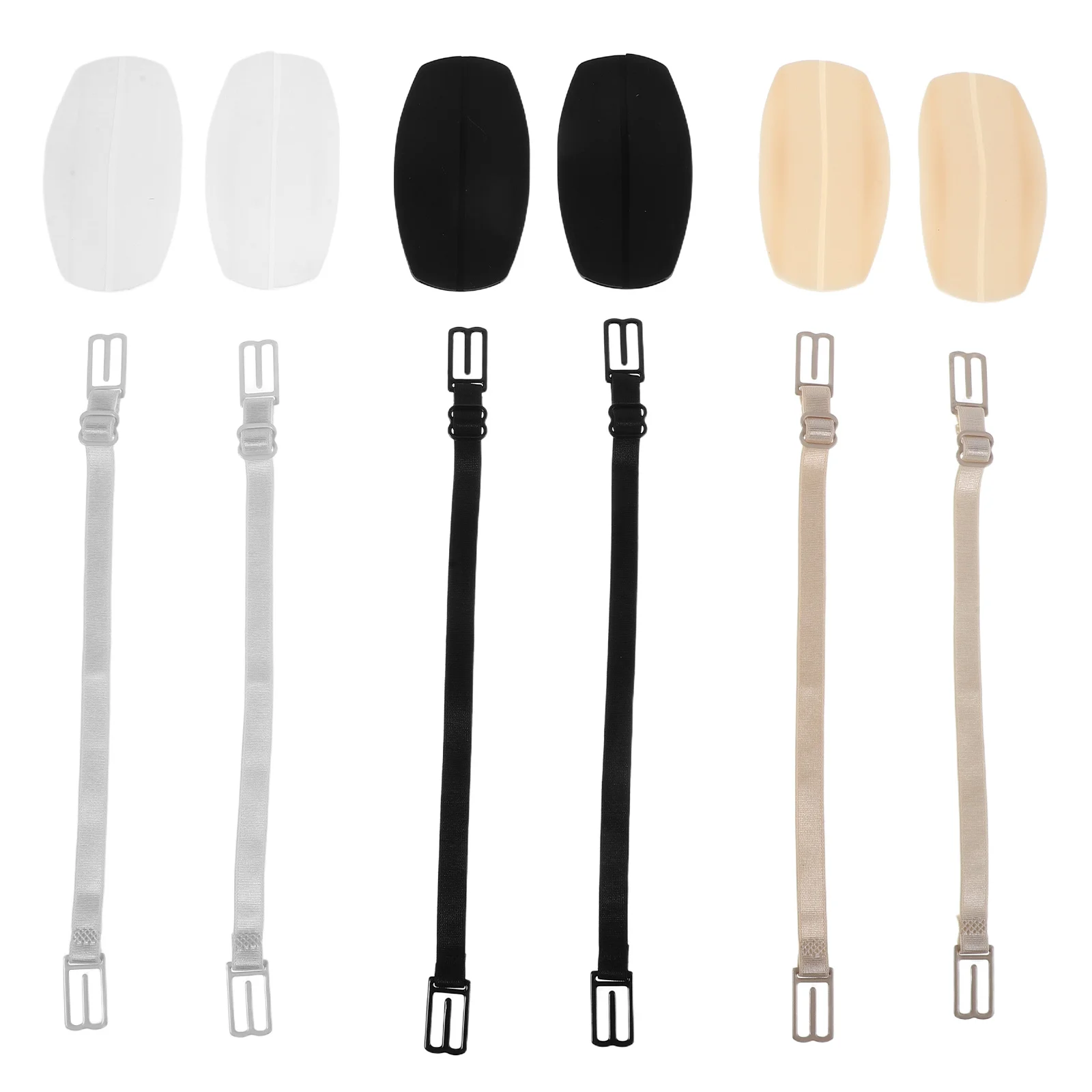 1 Juego de Almohadillas Antideslizantes para los Hombros, Protectores de Tirantes de Sujetador de Silicona para Mujer, Ajustables, Invisibles, Cojines para los Hombros de Lencería, Uso Diario