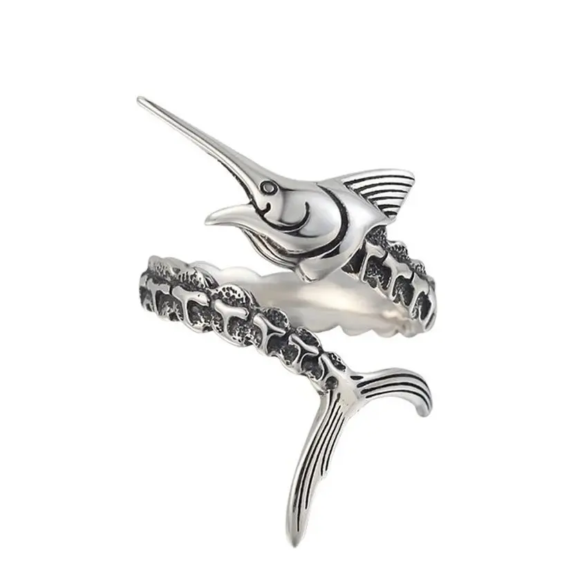 

Vintage Adjustable Fishbone Ring for Men & Women Retro Statement Jewelry for Cocktail Parties Art Deco Fashion Accessory Gift