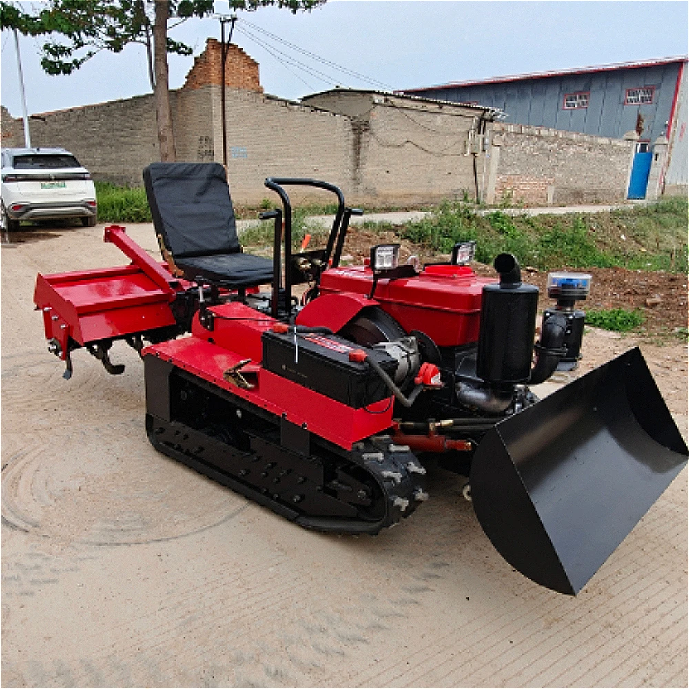 Hot-selling 25-35HP Tracked Agricultural Tillers with Multi-functional Ditching and Ridging Attachments