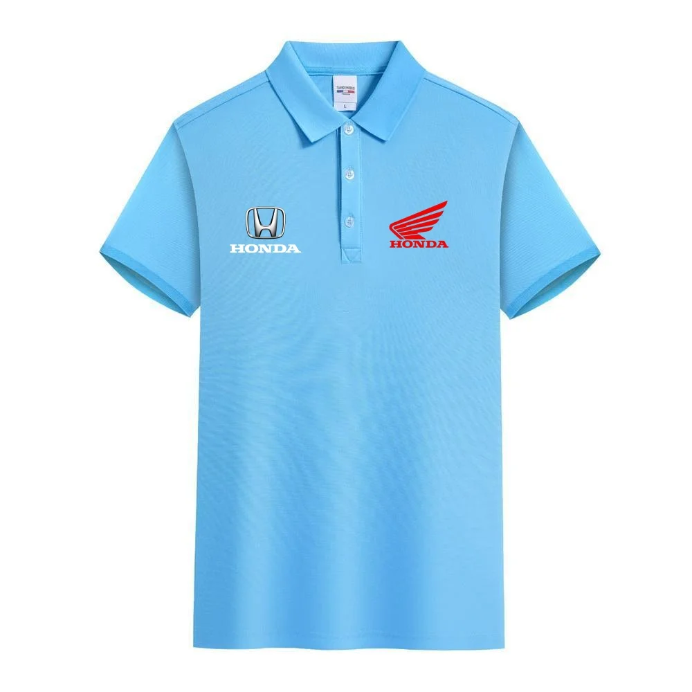 Honda printed logo summer workwear polo shirt short sleeved casual T-shirt
