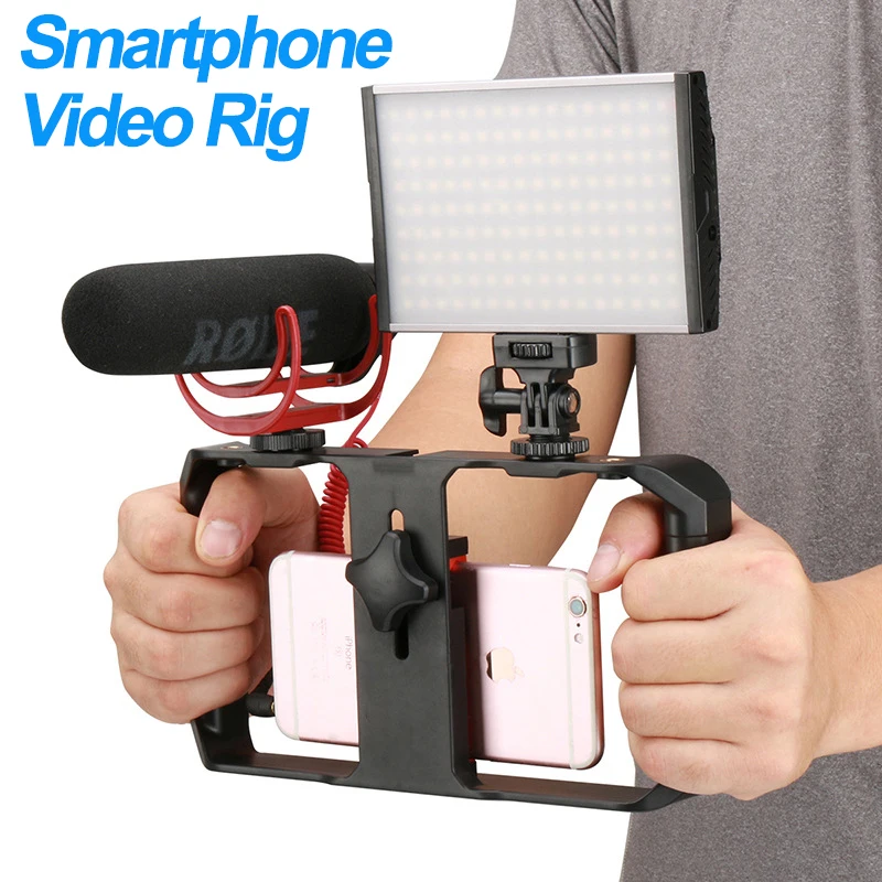 

Phone Shooting Rig Stabilizer Professional Phone Handheld Rabbit Cage Adjustable 1/4 Inch Screw Port for Shooting for Video