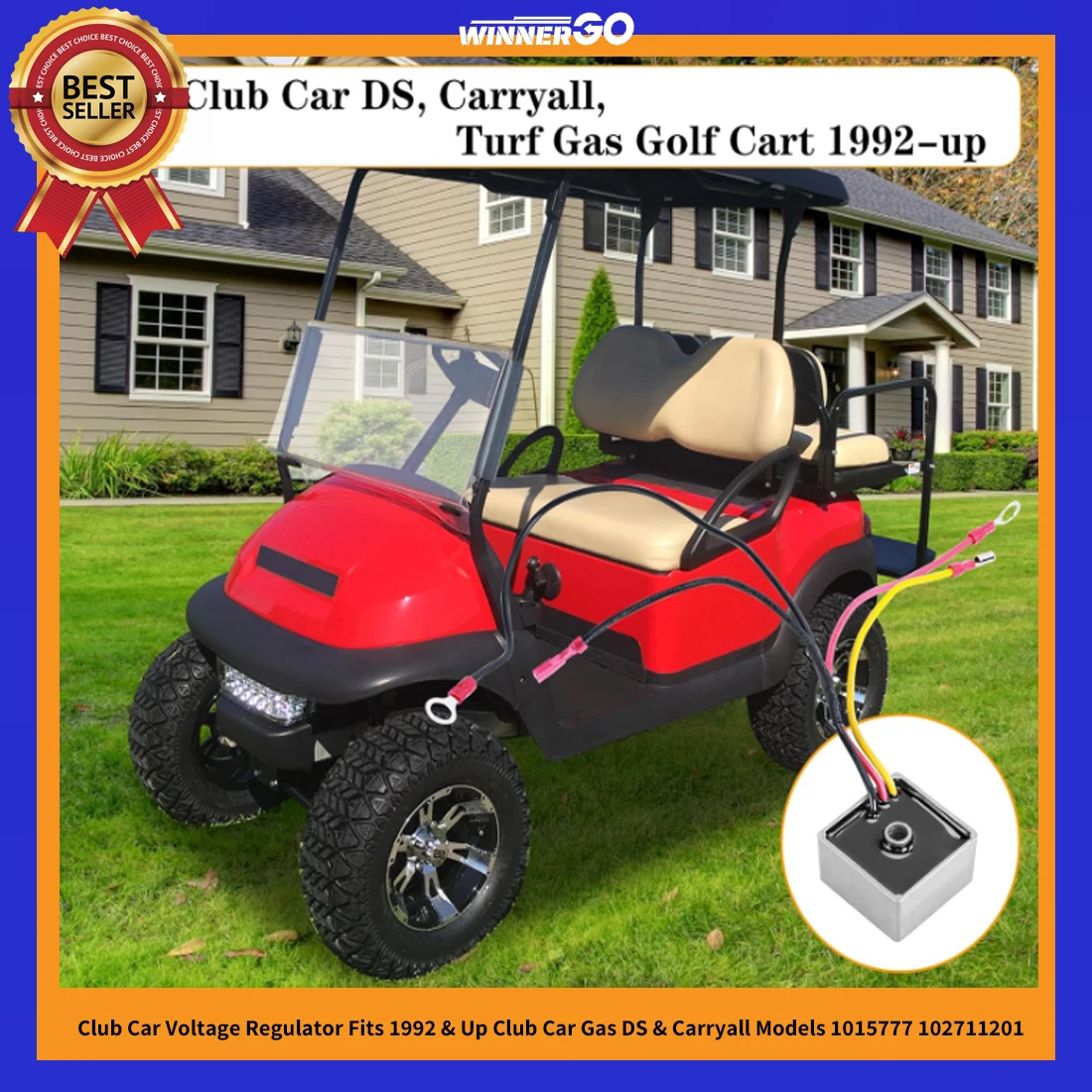 Club Car Spannungsregler passend für Club Car Gas DS & Carryall Modelle ab 1992 1015777 102711201 Motorradteile – Detail 1