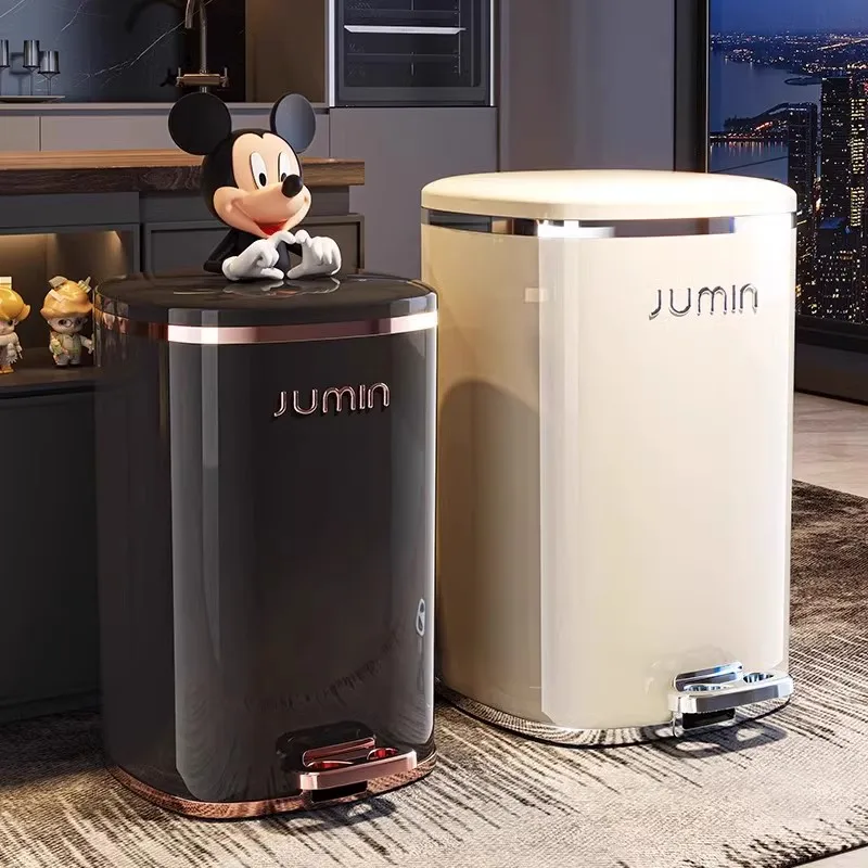 

Педаль для кухни Trasan Home 2025 Новый унитаз на батарейках с покрытием для ног Необычная гостиная Роскошная круглая корзина 20 л Capaci