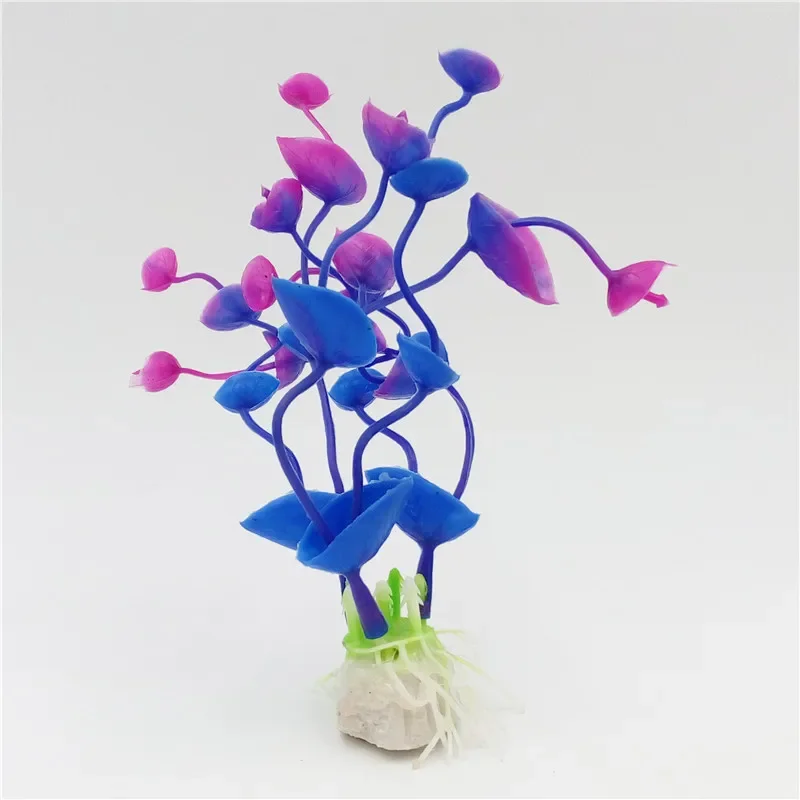 6 pcs Aquarium Artificial Plants Fish Tank Water Plant Aquarium Plant Decoration Ornament Purple